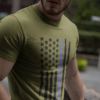 Thin Blue Line American Flag T-Shirt