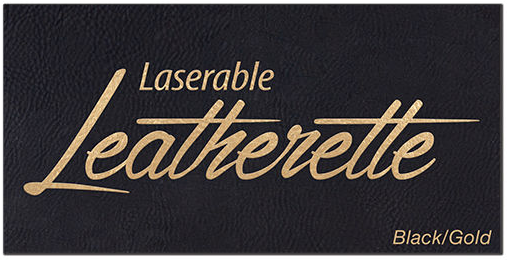 Laser Safe 12″ x 24″ Black / Gold Laserable Leatherette Sheet Stock