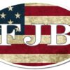 FJB Oval American Flag Sticker Decal For Cars Trucks And More