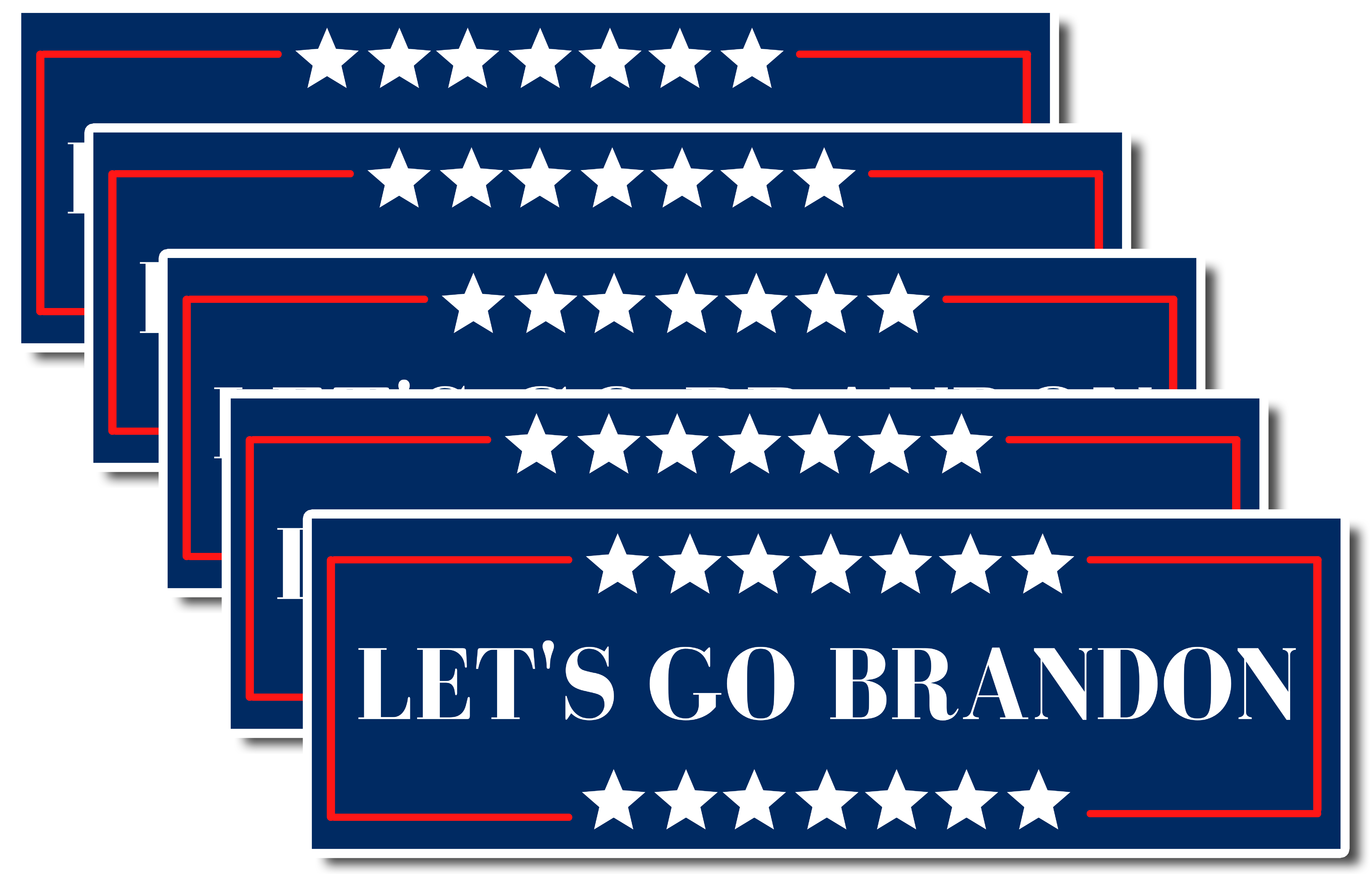 Lets go brandon bumper stickers pack of 5