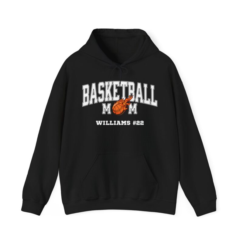 Personalized Basketball Mom Hoodie With Player Name And Number - Image 4