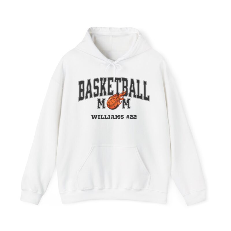 Personalized Basketball Mom Hoodie With Player Name And Number - Image 3