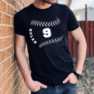 Custom baseball shirt with player name and number