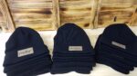 Custom Beanie, Personalized Beanies, Leather Patch Beanie With Sewn Edge, Personalized Gift,  Company Logo, Adult Unisex - Image 4