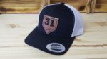 Personalized Player Number Leather Patch Hat  | Personalized Baseball Hat | Trucker Style Snapback | Softball | Baseball - Image 2