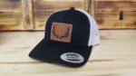Deer Hunting Hat | Optional Leather Patch Color | 6 Panel Snapback Trucker Mesh | Deer Hunter Gift | Deer Hunters Hat - Image 3