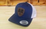 Football Personalized Player Number Leather Patch Hat  | Personalized Football Hat | Trucker Style Snapback Closure - Image 2