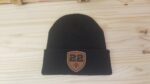 Football Personalized Player Number Leather Patch Beanie |  Custom Football Cap | Gift For Her | Gift For Him - Image 4
