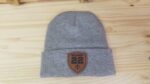 Football Personalized Player Number Leather Patch Beanie |  Custom Football Cap | Gift For Her | Gift For Him