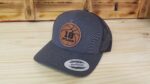 Basketball Personalized Player Number Leather Patch Hat  | Personalized Basketball Hat | Trucker Style Snapback Closure - Image 2