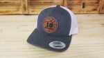 Basketball Personalized Player Number Leather Patch Hat  | Personalized Basketball Hat | Trucker Style Snapback Closure
