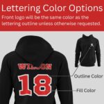 Personalized Baseball Hoodie, Custom Player Number Hoodie, Baseball Sweatshirt With Name And Number, Adult And Youth Sizes - Image 3