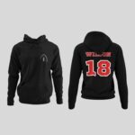 Personalized Football Hoodie, Custom Player Number Hoodie, Football Sweatshirt With Name And Number, Adult And Youth Sizes