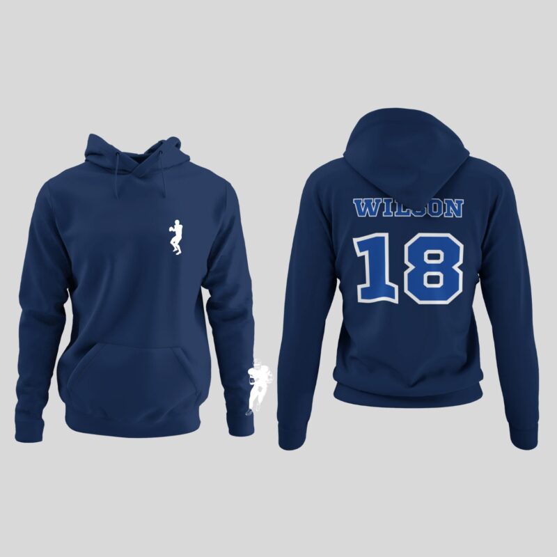 Personalized Football Hoodie, Custom Player Number Hoodie, Football Sweatshirt With Name And Number, Adult And Youth Sizes - Image 2