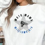 Personalized Moto Mama Hoodie, Moto Mama Crewneck Sweatshirt, Moto Mama T-Shirt, Personalized Motocross Mom Shirt - Image 4