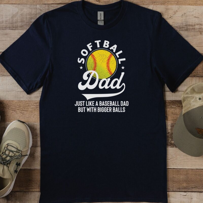 Funny Softball Dad Hoodie, Softball Dad Crewneck Sweatshirt, Softball Dad T-Shirt, Funny Softball Dad Shirt - Image 2