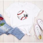 Baseball Mom Shirt, Personalized Baseball Mom Player Number Shirt, Baseball Gameday Shirt, Personalized Baseball Mom Shirt - Image 3