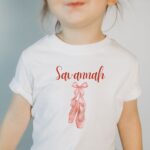 Personalized Ballerina Slipper Shirt, Girls Ballerina T-Shirt, Personalized Name Ballerina Birthday Gift, Youth, Toddler, and Onesies® Sizes - Image 5