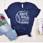 Softball Mama Shirt,  Softball Mama T-Shirt,  Softball Mom Shirt, Womens Softball Shirt - Image 4