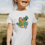 Cute St Patricks Day Shirt, Lucky Hearts And Shamrocks Shirt, Boys And Girls St Patricks Day Shirts, Youth, Toddler, and Onesies® Sizes - Image 4