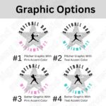 Personalized Softball Dad Hoodie, Softball Player Name and Number Sweatshirt, Peronalized Softball Dad T-Shirt - Image 2