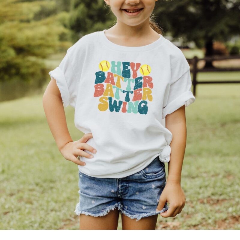 Softball Shirt, Hey Batter Batter Swing Shirt,  Hey Batter Batter Swing T-Shirt, Softball Game Day Shirt, Adult And Youth Sizes - Image 4