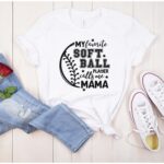 Softball Mama Shirt,  Softball Mama T-Shirt,  Softball Mom Shirt, Womens Softball Shirt - Image 3