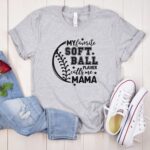 Softball Mama Shirt,  Softball Mama T-Shirt,  Softball Mom Shirt, Womens Softball Shirt - Image 2
