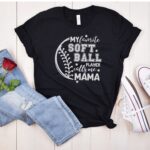 Softball Mama Shirt,  Softball Mama T-Shirt,  Softball Mom Shirt, Womens Softball Shirt