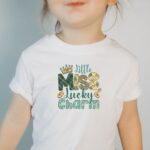 Cute St Patricks Day Shirt, Little Miss Lucky Charm T-Shirt, Girls St Patricks Day Shirts, Youth, Toddler, and Onesies® Sizes - Image 6