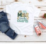 Cute St Patricks Day Shirt, Little Miss Lucky Charm T-Shirt, Girls St Patricks Day Shirts, Youth, Toddler, and Onesies® Sizes - Image 2
