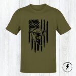 American Flag Bass Fishing Shirt,  Bass Fishing T-Shirt, American Flag Bass Fishing Birthday Gift, Adult And Youth Sizes - Image 3