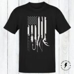 American Flag Hunting Shirt,  Hunting And Fishing Shirts, American Flag Outdoorsman Gift, Adult And Youth Sizes - Image 2