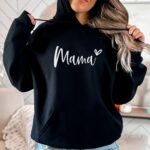 Mama Shirt, Mama Sweatshirt, Mama Hoodie, Mom Shirt, Cute Mama Shirt With Heart, Mothers Day Gift, Expecting Mom Gift - Image 2