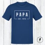 Papa Established Date Shirt, Personalized Papa Shirt, Gift For Dad, Gift For Grandpa, Fathers Day Gift - Image 2