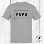 Papa Established Date Shirt, Personalized Papa Shirt, Gift For Dad, Gift For Grandpa, Fathers Day Gift - Image 3