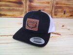 Dad Established Date Leather Patch Hat With Sewn Edge | Retro Trucker Snapback | Gift For Dad | New Dad | Fathers Day Gift - Image 3