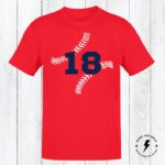Personalized Baseball Number Shirt, Player Number Baseball T-Shirt,  Baseball Numbers Birthday Gift, Adult and Youth Sizes - Image 5