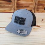 Cow Skull And Barbed Wire Leather Patch Hat, Ranch Hat, Trendy Country Style, Adult Size Mesh Back Snapback