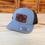 Football Personalized Player Number Leather Patch Hat  | Personalized Football Hat | Trucker Style Snapback Closure
