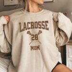 Personalized Lacrosse Mom Sweatshirt, Personalized Player Number Lacrosse Mom T-Shirt, Lacrosse Mom Shirts, Lacrosse Shirts For Women - Image 3