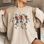 Dancing Skeletons Sweatshirt, Dancing Skeletons Shirt, Halloween Shirts, Halloween Sweatshirt, Funny Halloween Shirt - Image 2