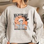 Nightmare Before Coffee Sweatshirt, Nightmare Before Coffee Shirt, Halloween Sweatshirt, Funny Halloween Shirts, Funny Coffee Shirts - Image 5