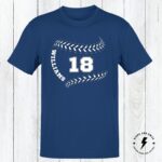 Personalized Baseball Shirt, Baseball Numbers Shirt, Personalized Number Baseball Birthday Gift, Adult and Youth Sizes - Image 3