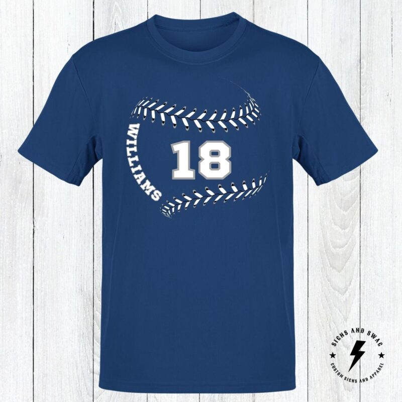 Personalized Baseball Shirt, Baseball Numbers Shirt, Personalized Number Baseball Birthday Gift, Adult and Youth Sizes - Image 3