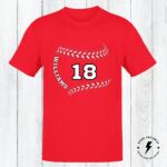 Personalized Baseball Shirt, Baseball Numbers Shirt, Personalized Number Baseball Birthday Gift, Adult and Youth Sizes - Image 5