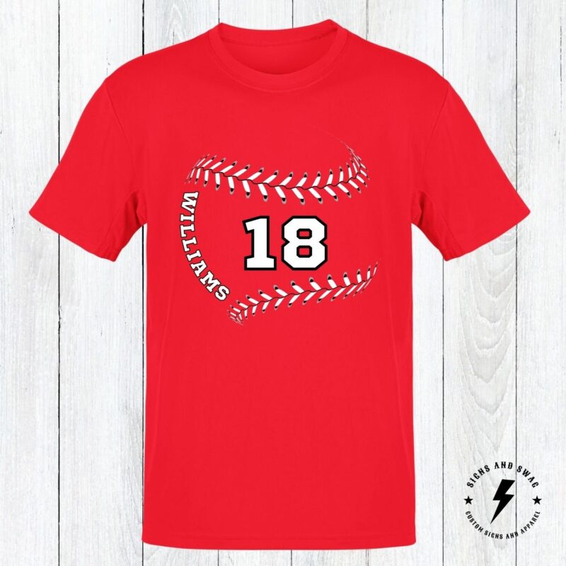 Personalized Baseball Shirt, Baseball Numbers Shirt, Personalized Number Baseball Birthday Gift, Adult and Youth Sizes - Image 5