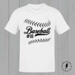 Personalized Baseball Shirt, Baseball Player Number Shirt, Personalized Number Baseball Birthday Gift, Adult and Youth Sizes - Image 2