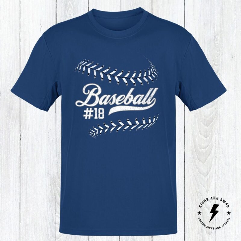 Personalized Baseball Shirt, Baseball Player Number Shirt, Personalized Number Baseball Birthday Gift, Adult and Youth Sizes - Image 3