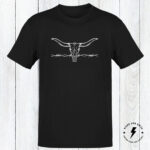 Cow Skull And Barbed Wire Tee Shirt, Ranch Shirt, Trendy Country Style, Southwest Style Shirt - Image 4